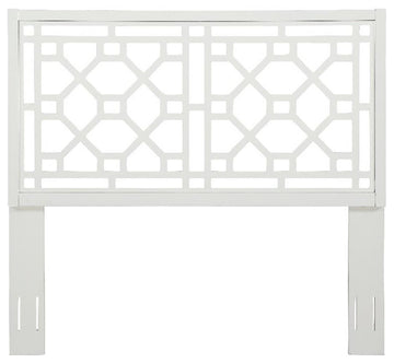 Comfort Pointe Thomas Chippendale White Wood Headboard - King