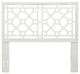 Comfort Pointe Thomas Chippendale White Wood Headboard - King