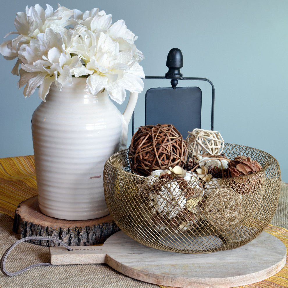 2 Piece Iconic Wire Mesh Fruit Bowls