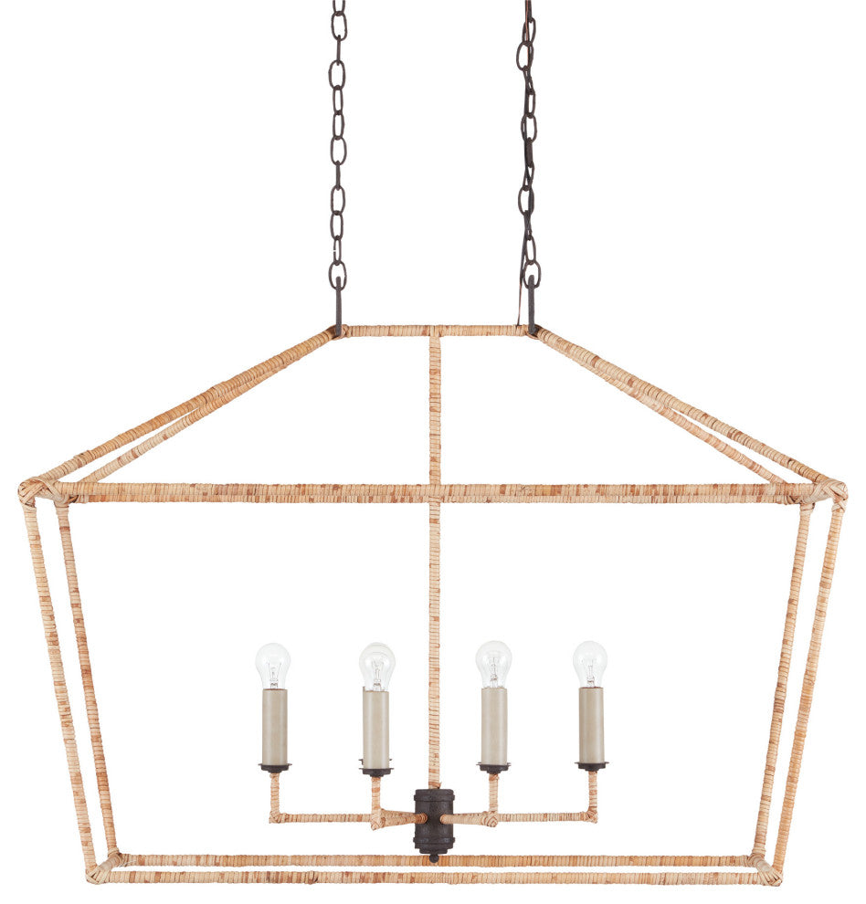 Denison Rattan Lantern, Rectangular