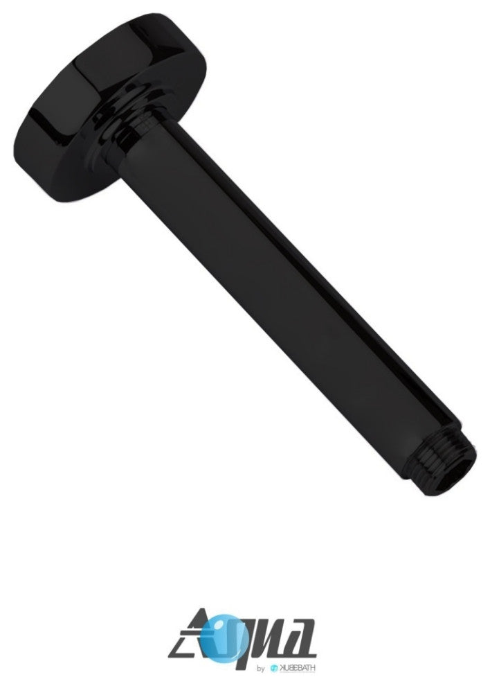 Aqua Rondo Matte Black Shower Set w/ Ceiling Mount 8" Rain Shower Head