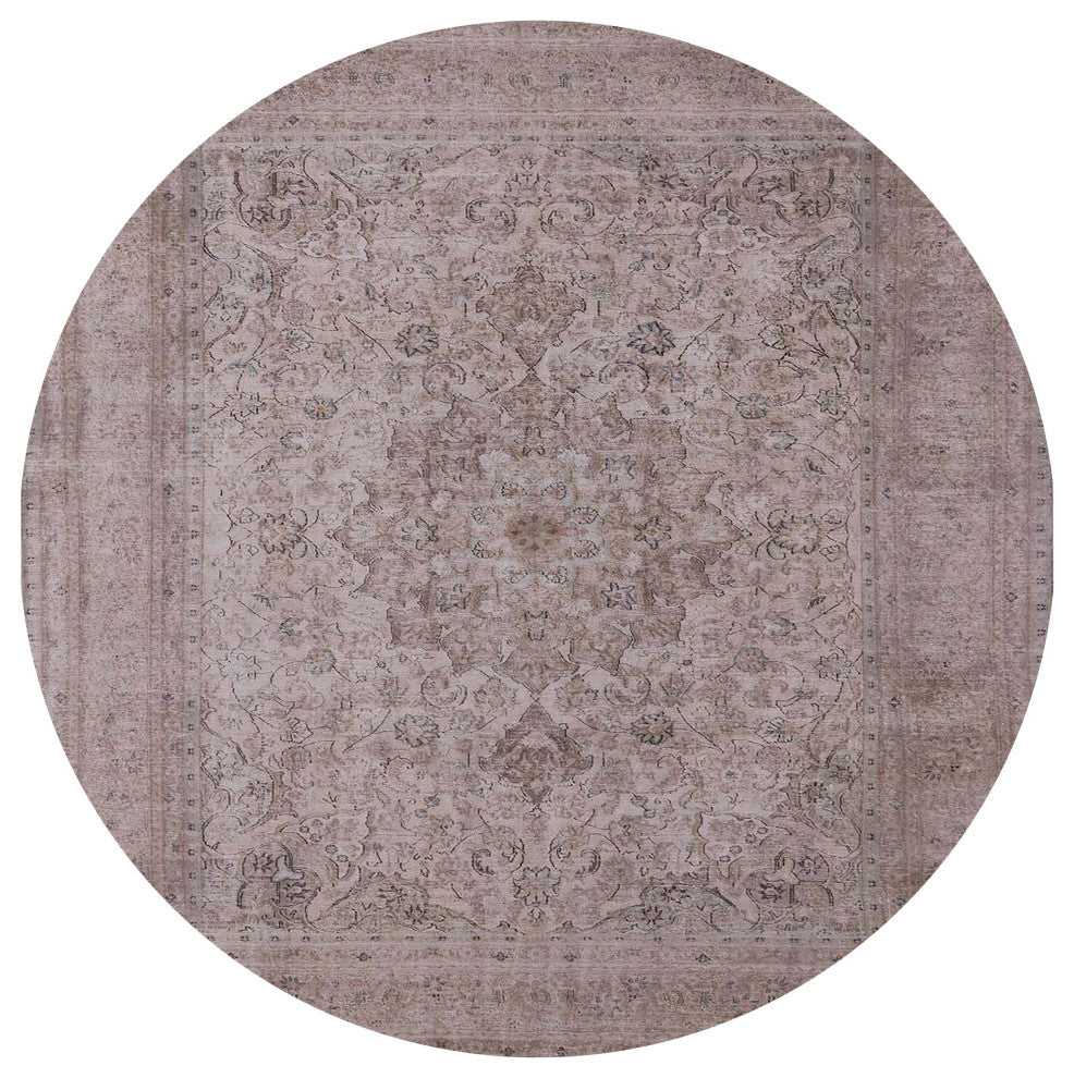 Ahgly Company Indoor Round Mid-Century Modern Area Rugs, 4' Round