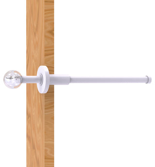 Clearview Retractable Pullout Garment Rod, Matte White