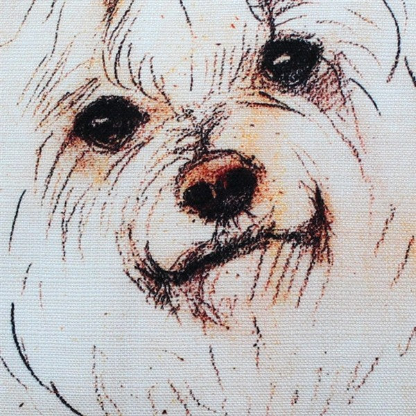Leonardo's Dogs Maltese Dog Pillow