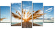 "Vivid Sunrise on Sandy Beach" Canvas Print, 5 Panels