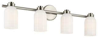 31" 4-Light Vanity Light With White Opal Glass