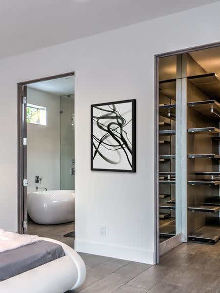 "Black Waves" Framed Painting Print, 30"x45"