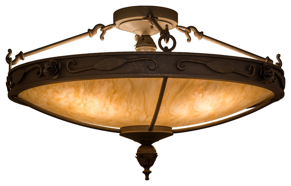 28W Arabesque Semi-Flushmount