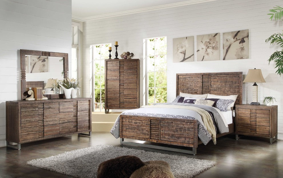 Andria Bed, Reclaimed Oak, Queen
