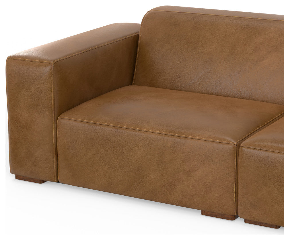 Rex 2-Seater Modular Sofa in Genuine Leather