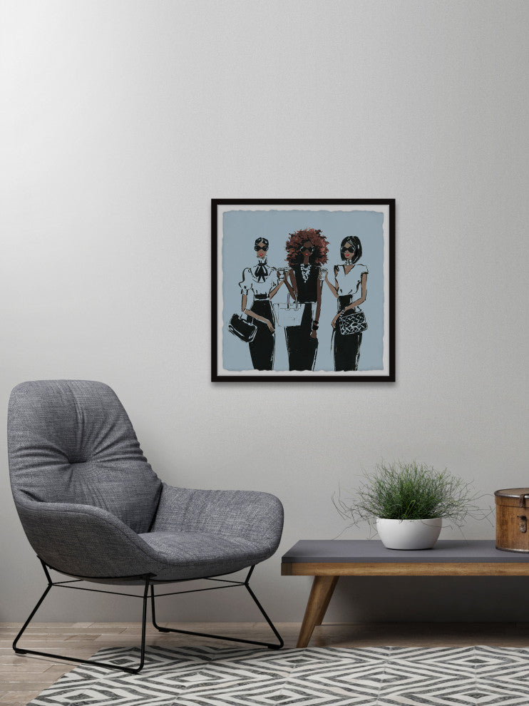 "Best Friend Forever" Framed Painting Print, 24x24