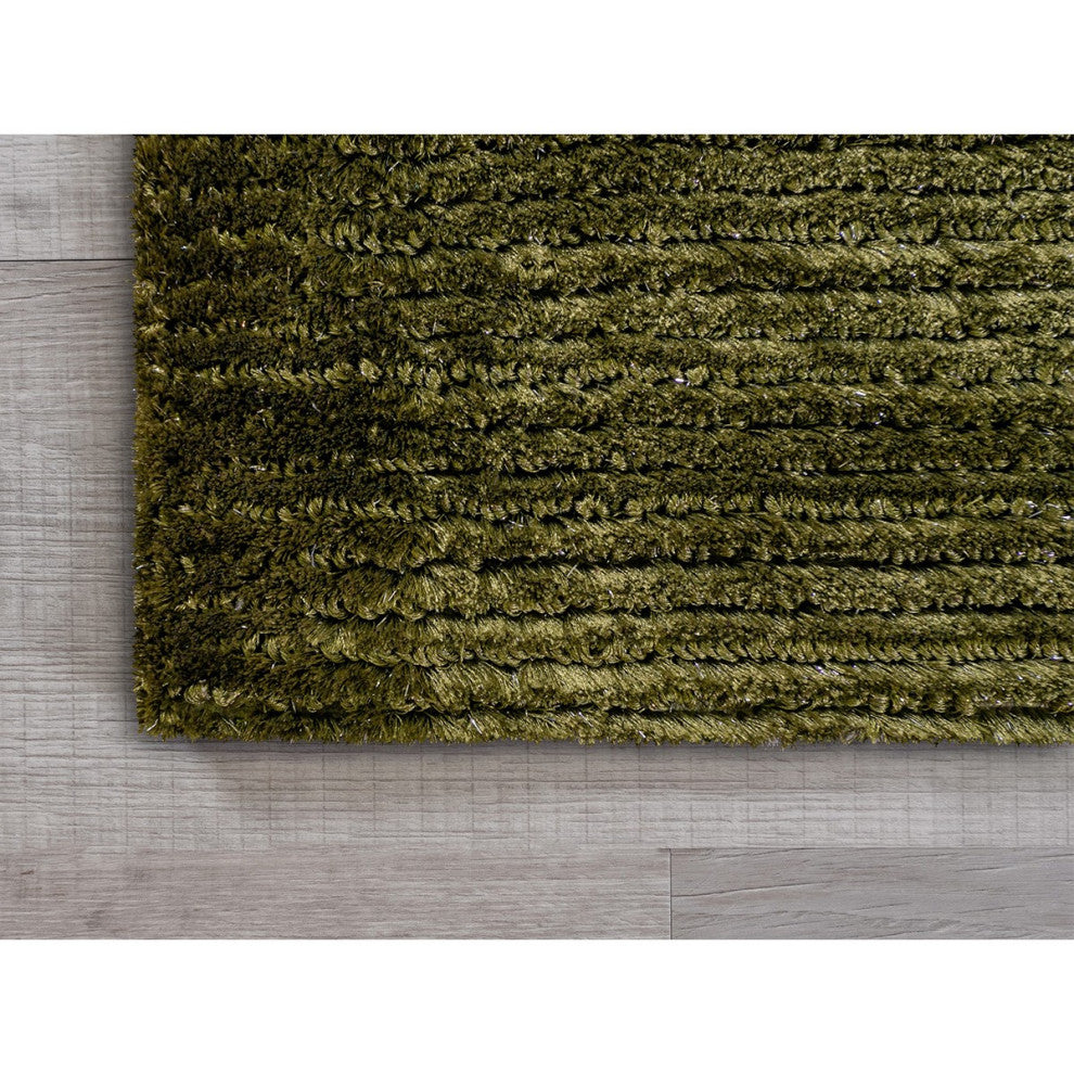 5" x 7" Seaweed Green Modern Shimmery Area Rug