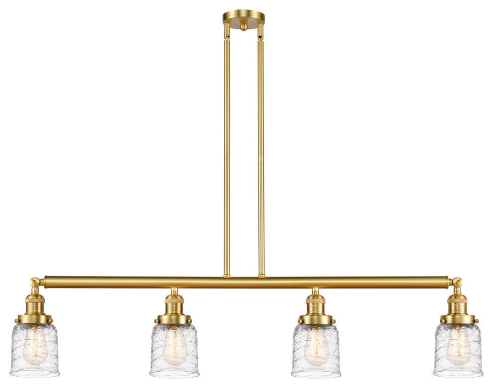 INNOVATIONS 214-SG-G513 4-Light Island Light Satin Gold