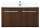Elegant VF44536MWT-BS 36" Single Bathroom Vanity, Walnut With Backsplash