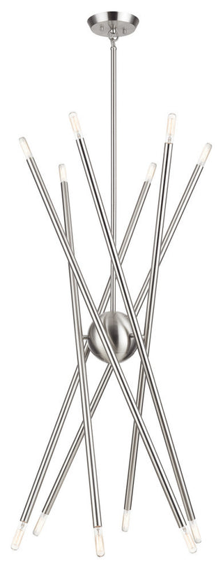 Soho 12-Light Brushed Nickel Large Chandelier