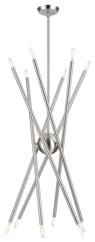 Soho 12-Light Brushed Nickel Large Chandelier