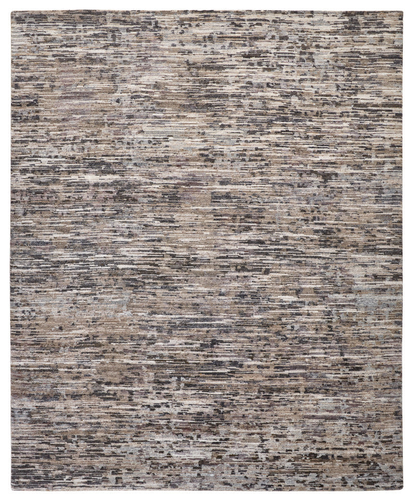 Weave & Wander Clarkson Rug, Gunmetal/Silver Blue3ft-6in x 5ft-6in