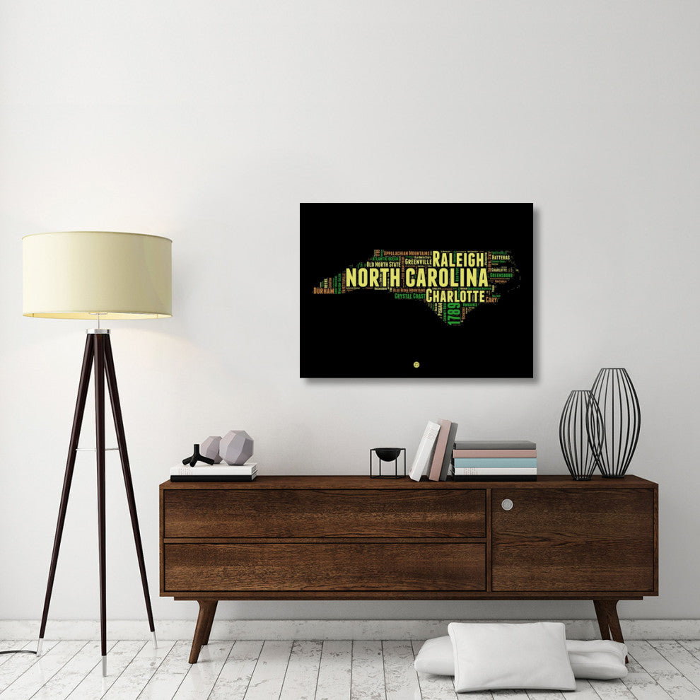"North Carolina Word Cloud 1" Fine Art Print