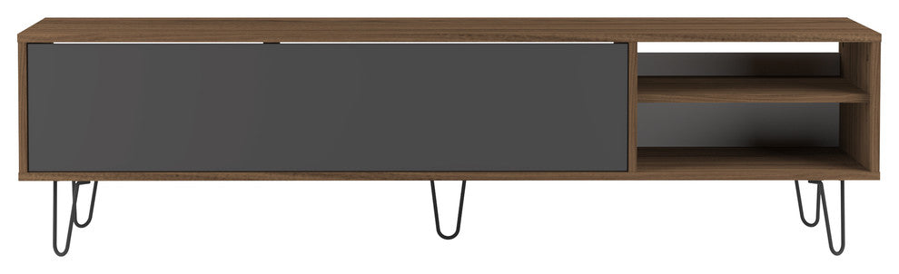 Symbiosis Aero TV Stand, Walnut/Gray