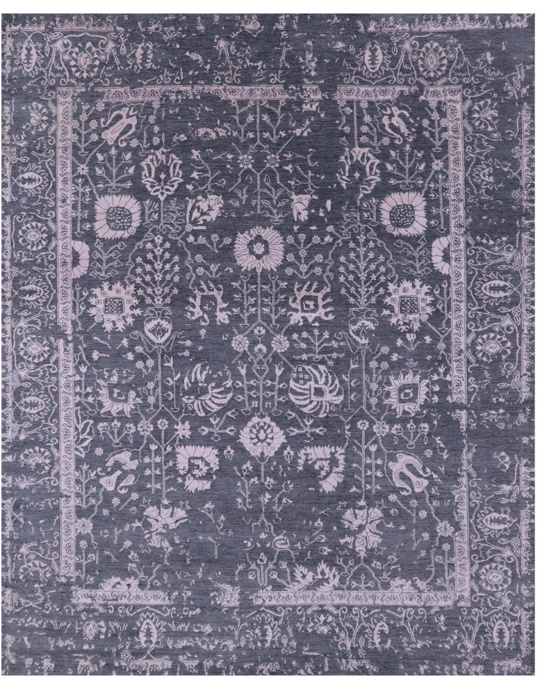 Persian Wool and Silk Handmade Rug 8' 0" X 9' 10" Q7037