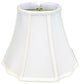 Royal Designs Flare Bottom Outside Corner Scalloped Basic Lamp Shade, Beige, Whi