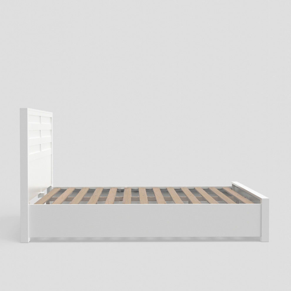 Carmel Storage Bed, Cappuccino, White, King