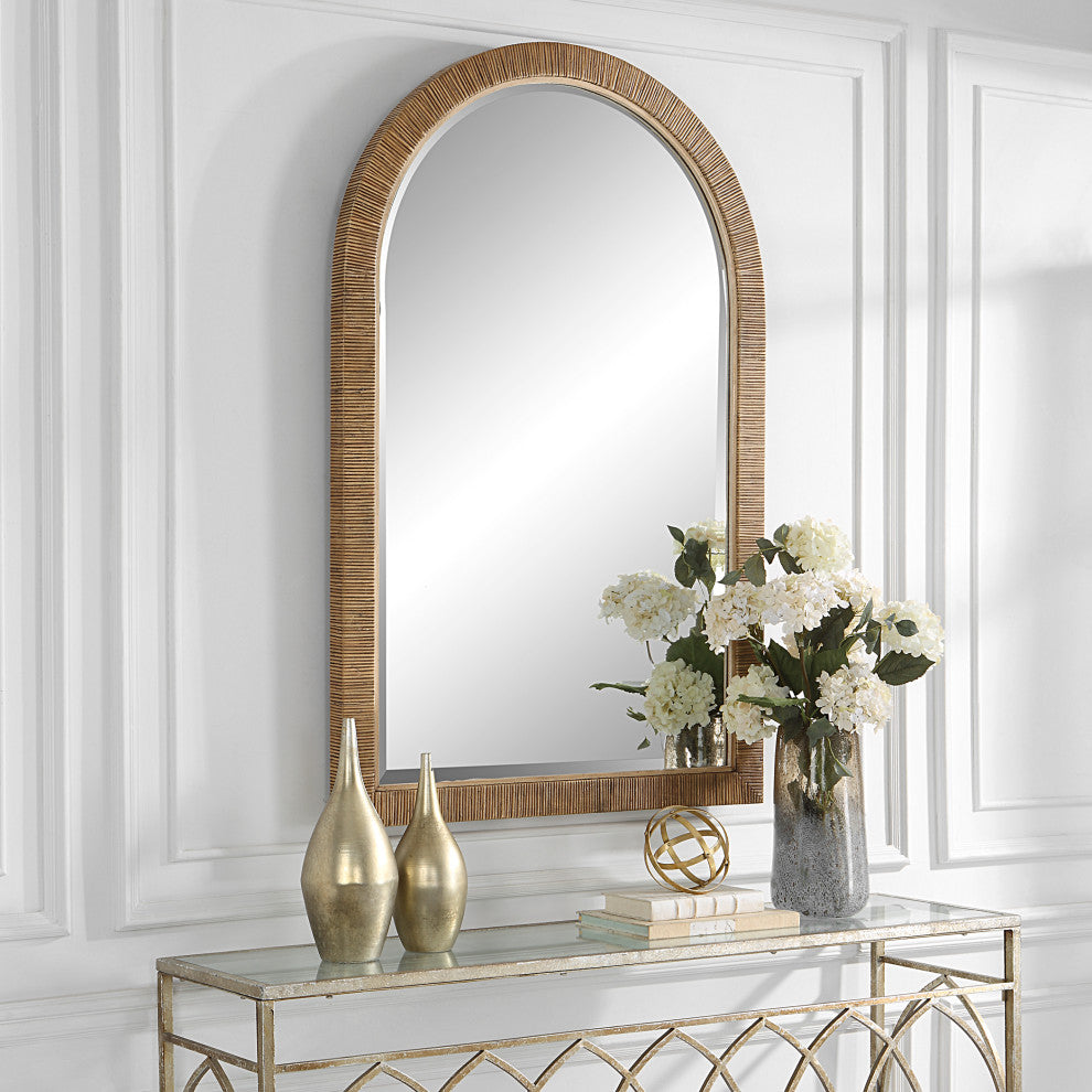 Uttermost UT-9856 Mirror from the Cape collection, Natural Rattan