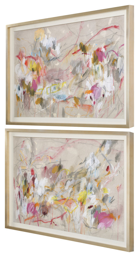 Uttermost Metropolitan Rush Abstract Prints, S/2