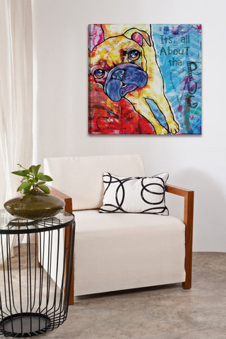 "Pug II Pop Art" Painting Print on Wrapped Canvas