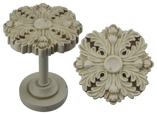 Set of 2 Eve Medallion Drapery Holdbacks, Ivory