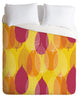 Aimee St Hill Big Leaves Yellow Duvet Cover, Queen