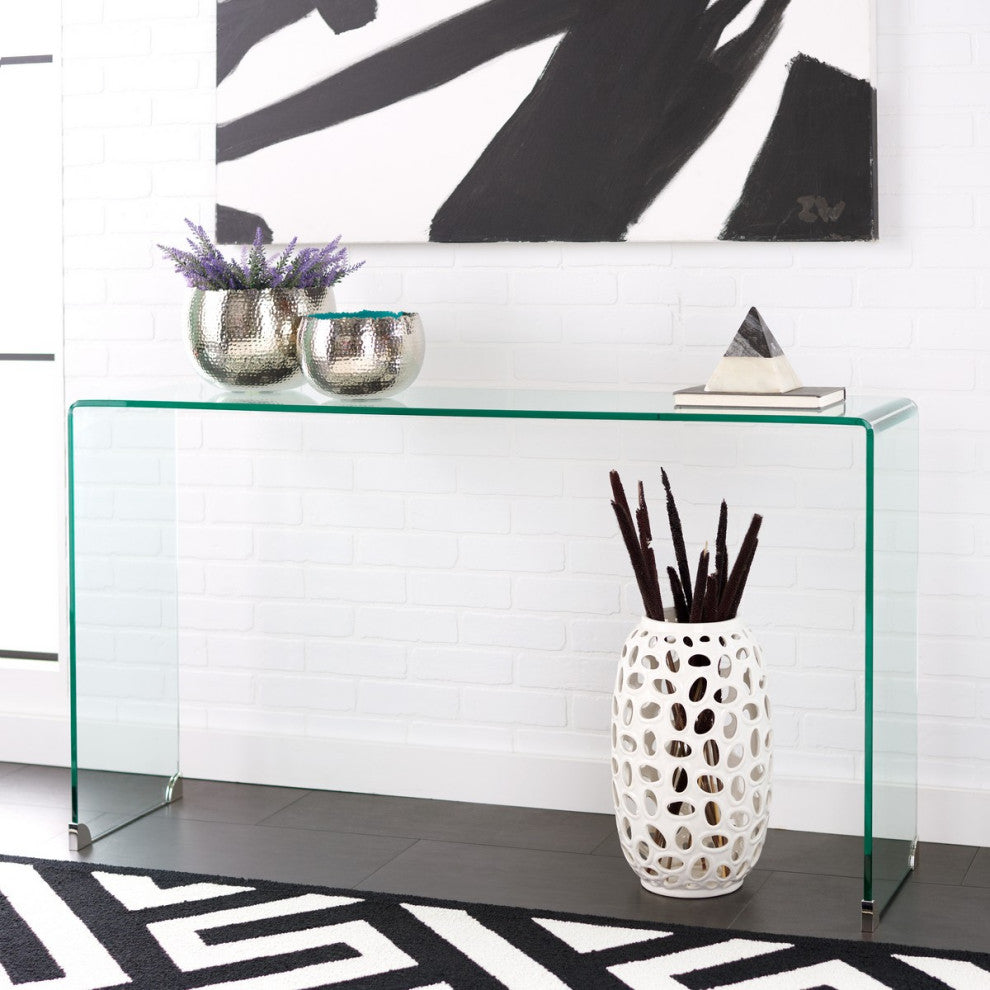 Safavieh Huck Tempered Glass Console, Clear