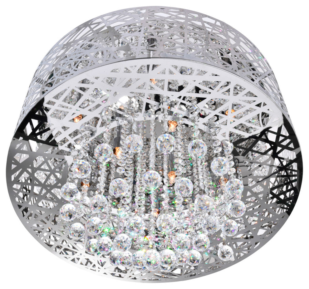 Eternity 9 Light Drum Shade Chandelier With Chrome Finish