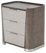 Aico Roxbury Park 5 PC Queen Multi-Panel Platform Bed Set in Slate w 2 NTD