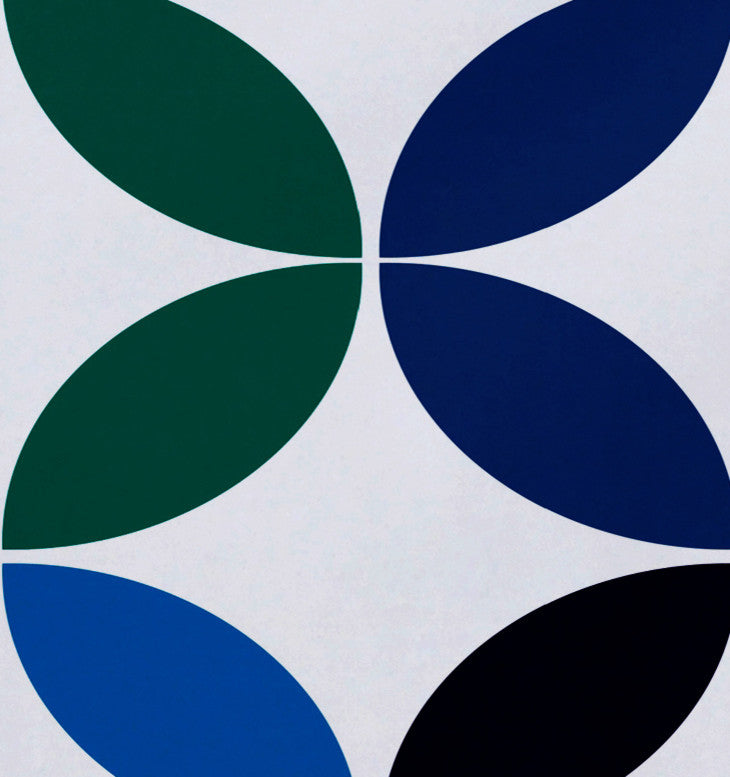 Eye Opener, Geometric Print Placemat, Set of 4, Green