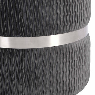 Techni Mobili Storage Ottoman, Gray/Silver