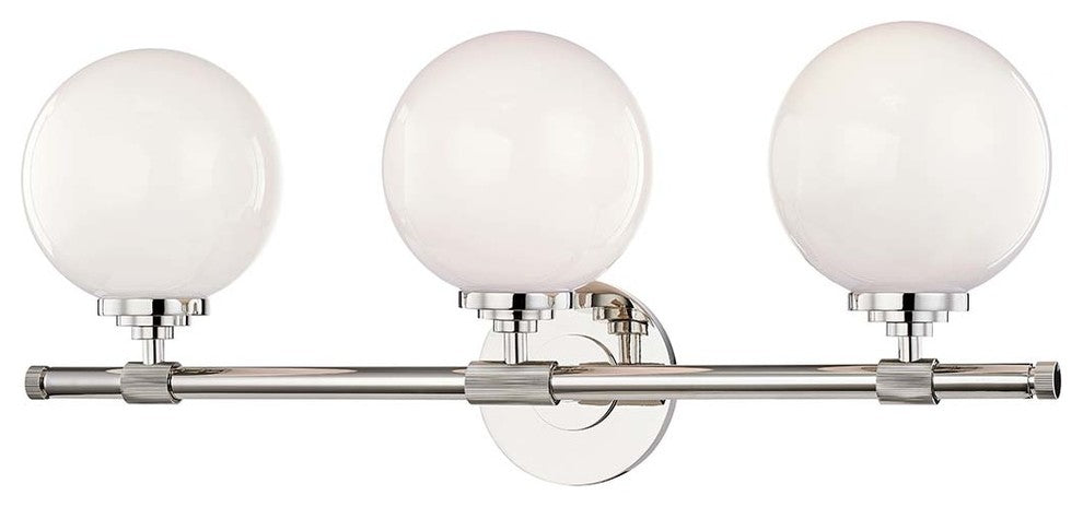 Bowery 3-Light Bath Bracket, Polished Nickel