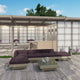 Modern Urban Outdoor Patio Rattan and Wicker 6-Piece SetSectional Set Tan Brown