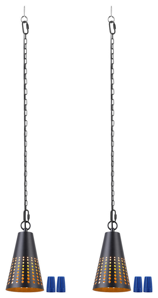 4 Pack LED Outdoor Pendant Lights, 5W Low Voltage Hanging Lights