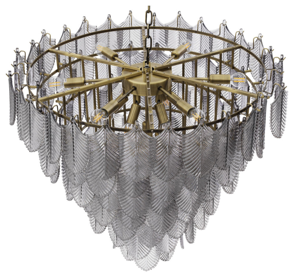 Smoked Glass Layered Chandelier, Eichholtz Verbier L