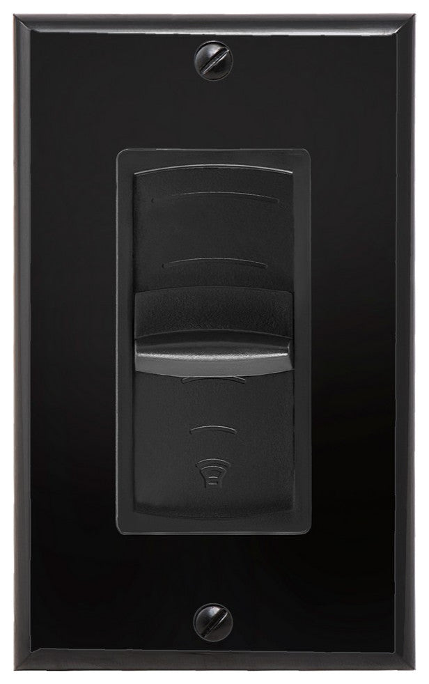 In Wall 100W Slider Volume Control, Impedance Matching, BLK & Brown Decora Style
