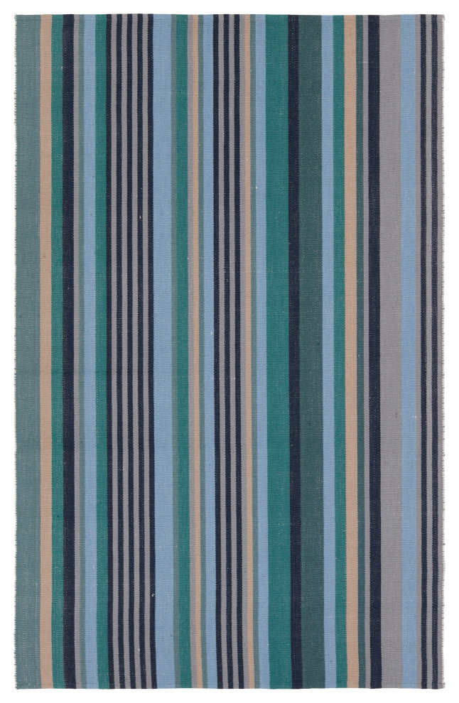Vibe by Jaipur Living Sergio Handmade Striped Teal/Blue Area Rug 4'X6'