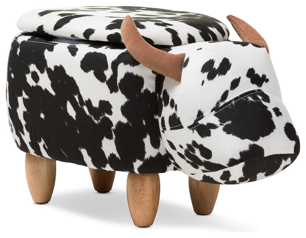 Mignonne Contemporary Wool Upholstered Buffalo Storage Ottoman