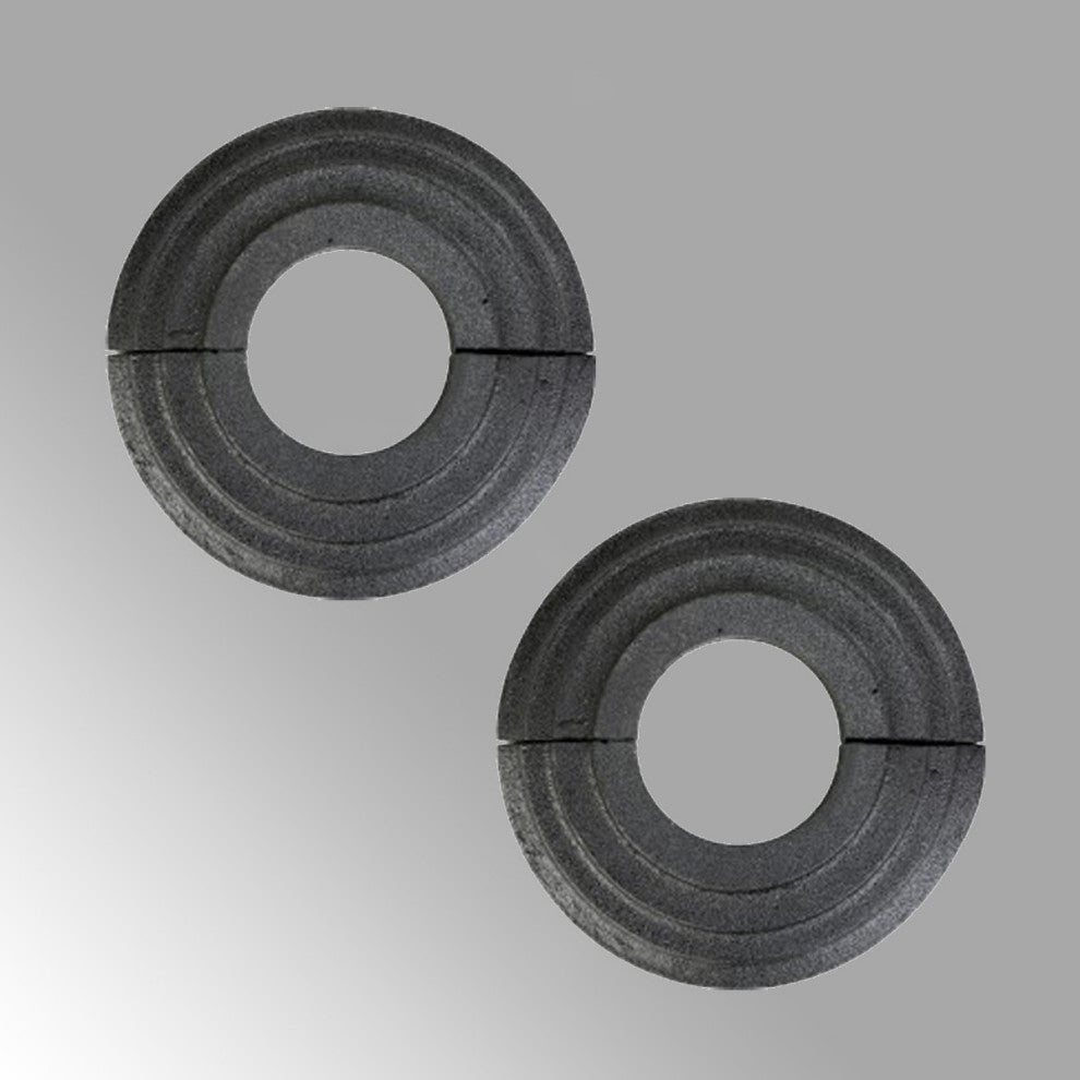 Radiator Flanges Black Aluminum Escutcheon 1 1/4'' ID Pack of 2