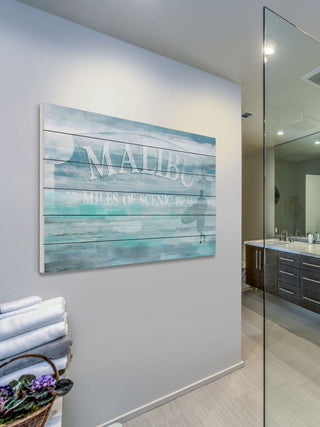 "27 Miles" Print on White Wood, 60"x40"