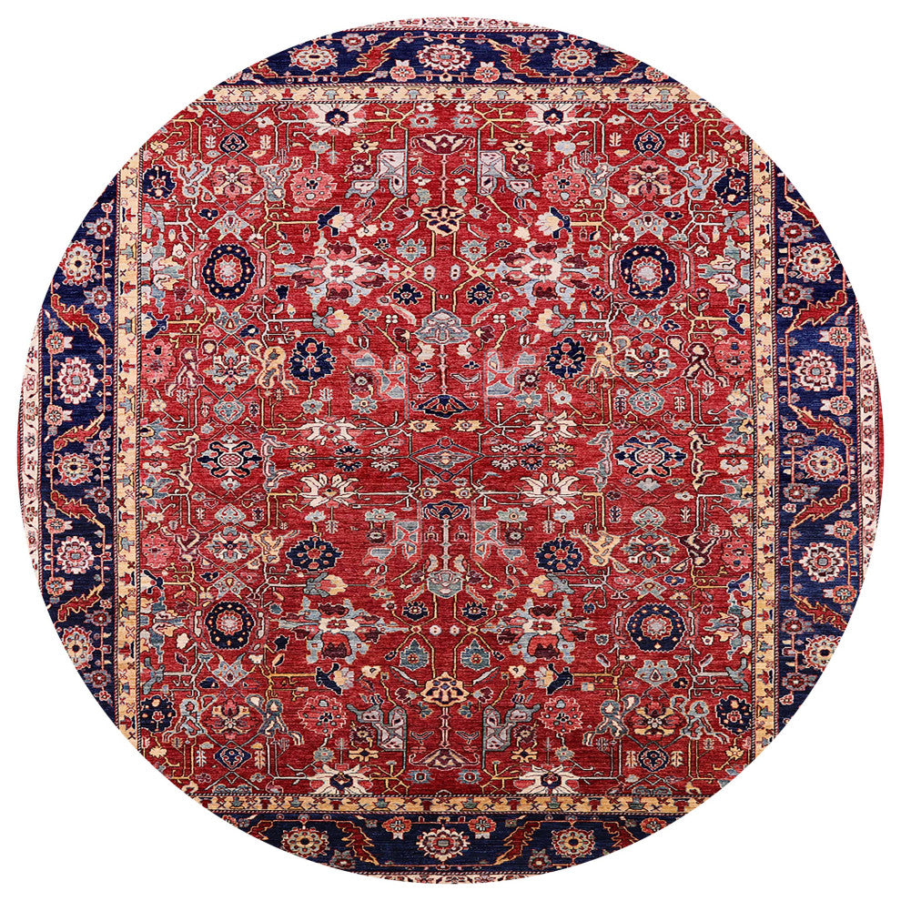 Ahgly Company Indoor Round Mid-Century Modern Area Rugs, 7' Round