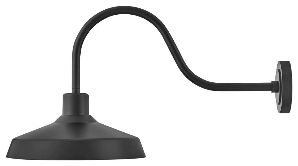 Hinkley Forge 16" Med Outdoor Extended Wall Mount Lantern, Black