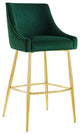 Discern Performance Velvet Bar Stool Green -5473