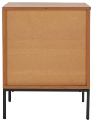 Safavieh Zadie 2 Drawer Rattan Nightstand, Natural/Black