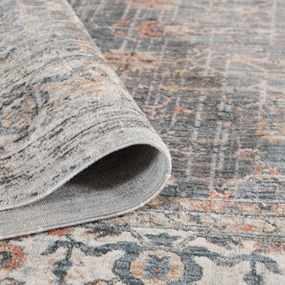 Rufina Handmade Wool Blend Area Rug, Gray/Blue, 3'x5'